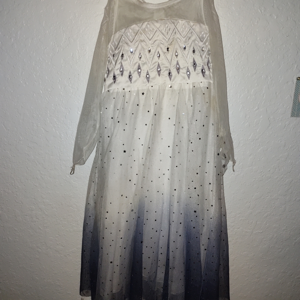 Used Dinsey ELSA White and Blue Kids Costume
